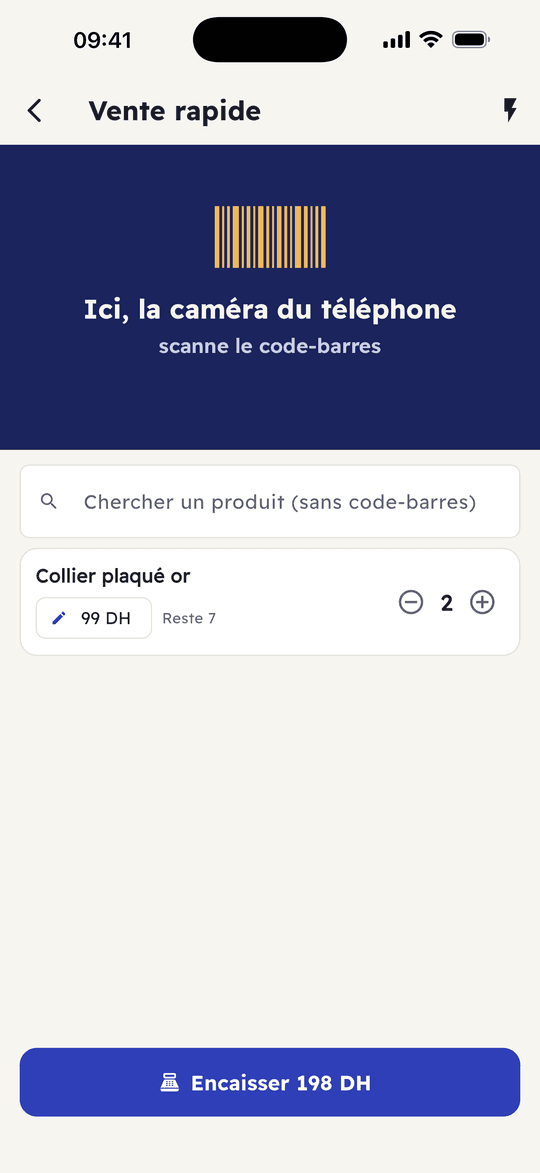 Capture de l’app Ribh : Vente rapide : vends en face à face, vois ton bénéfice